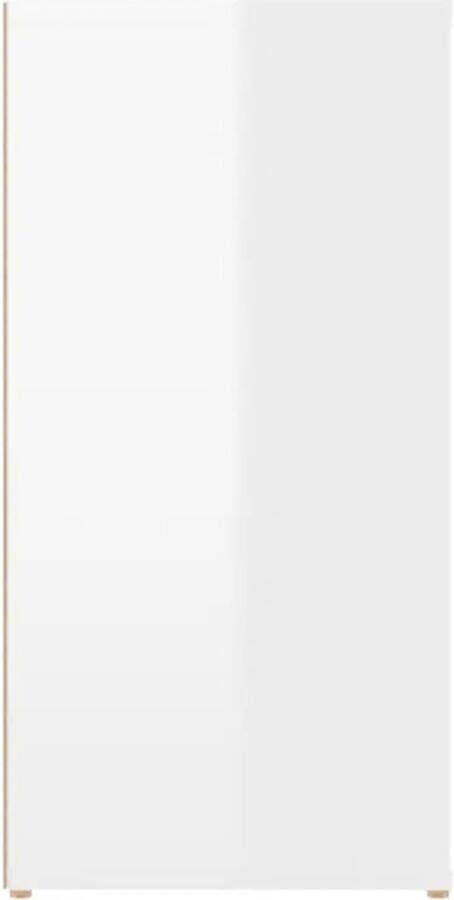VidaXL -Dressoir-100x30x59 5-cm-bewerkt-hout-hoogglans-wit - Foto 2