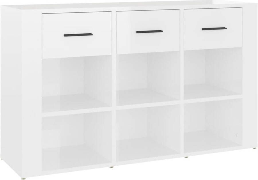 VidaXL -Dressoir-100x30x59 5-cm-bewerkt-hout-hoogglans-wit
