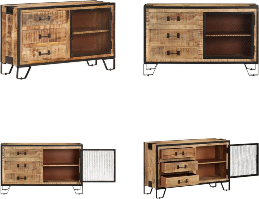 VidaXL Dressoir 100x31x60 cm massief ruw mangohout Dressoir Dressoirs Kast Kasten