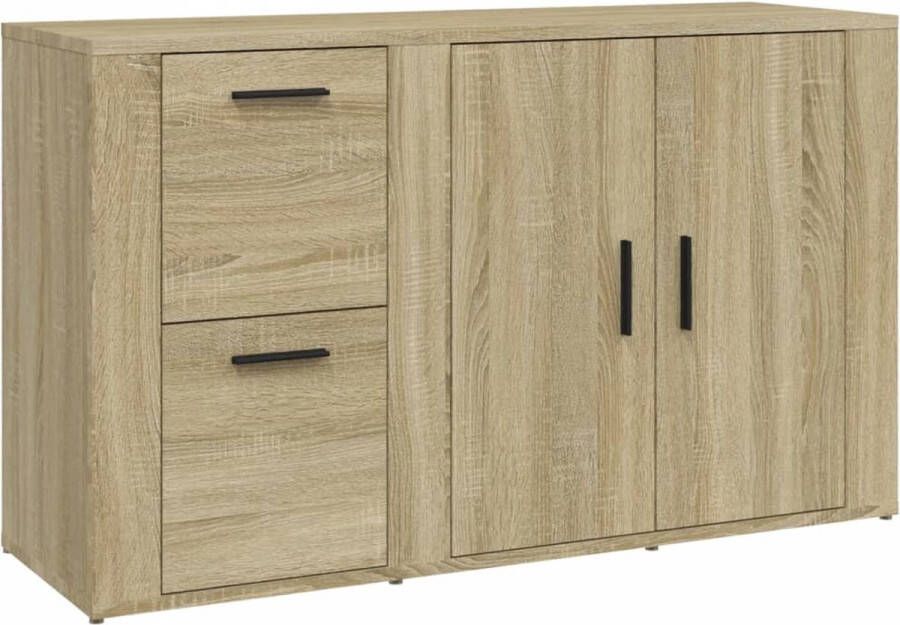 VidaXL -Dressoir-100x33x59 5-cm-bewerkt-hout-sonoma-eikenkleurig - Foto 2