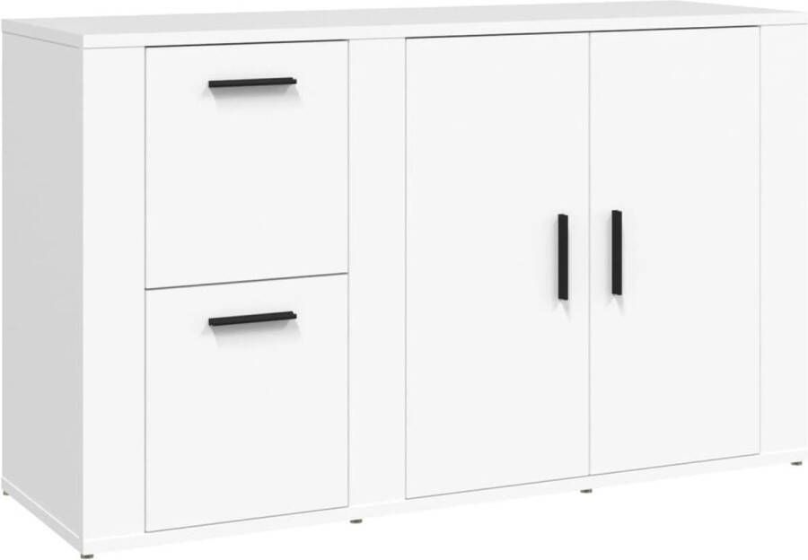 VidaXL -Dressoir-100x33x59 5-cm-bewerkt-hout-wit - Foto 5