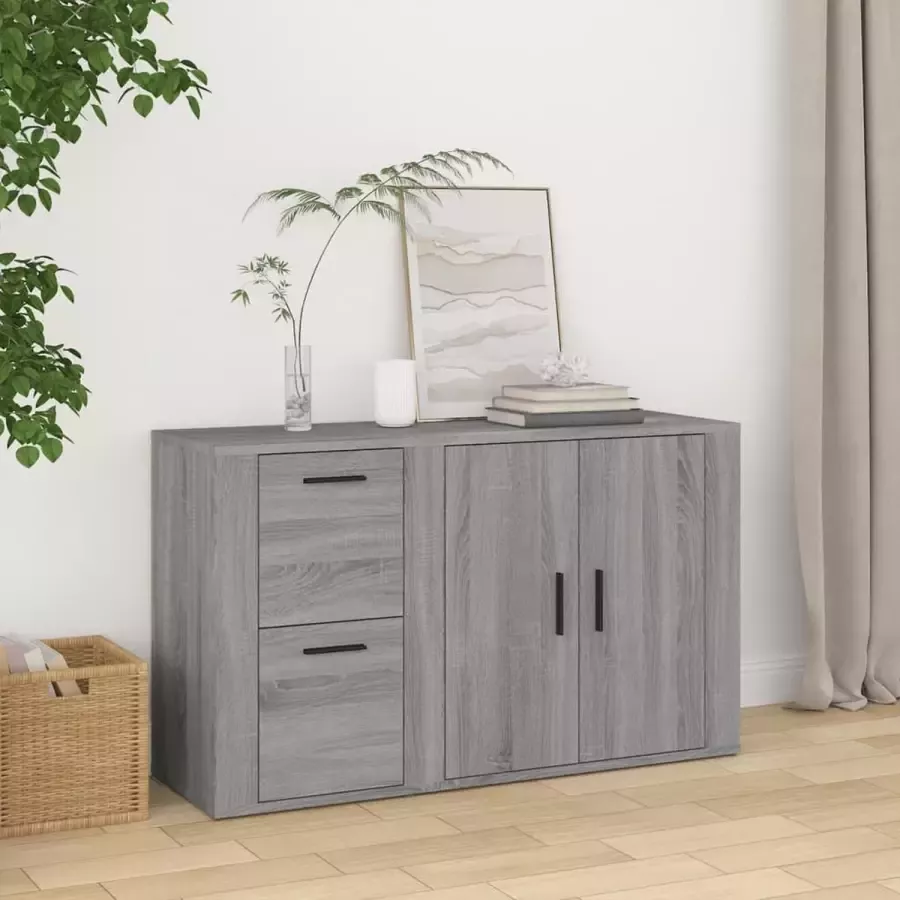 VidaXL Dressoir 100x33x59 5 cm spaanplaat grijs