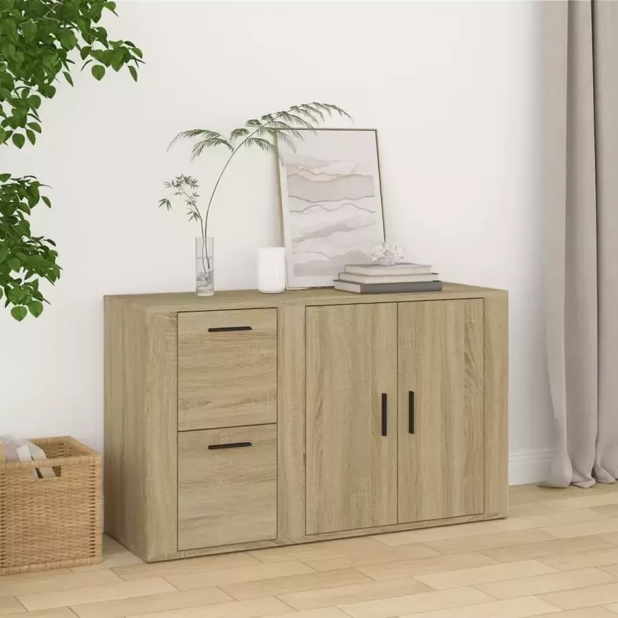VidaXL Dressoir 100x33x59 5 cm spaanplaat lichtbruin