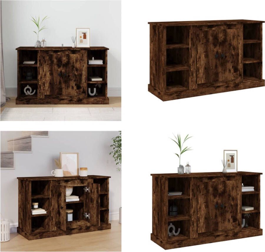 VidaXL Dressoir 100x35-5x60 cm bewerkt hout gerookt eikenkleurig Dressoir Dressoirs Kast Wandkast
