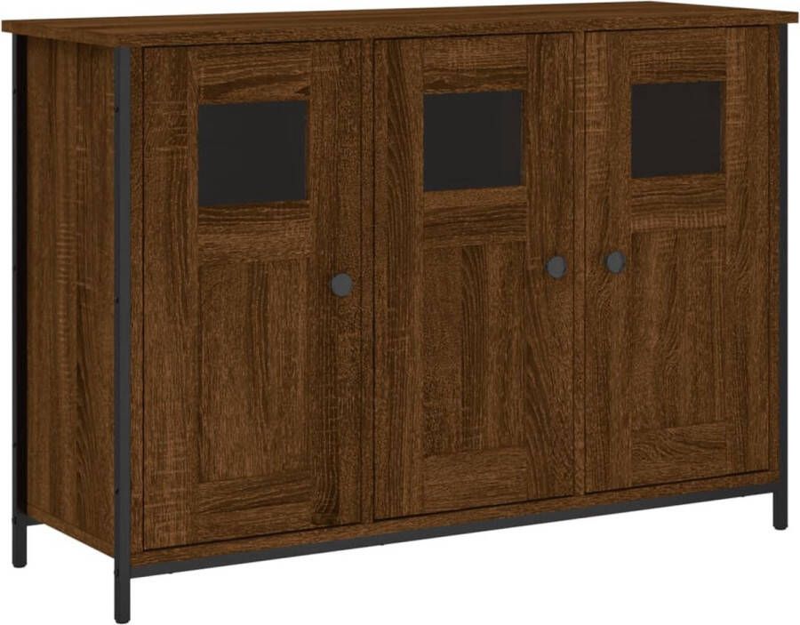 VidaXL Dressoir Bruin Eikenkleur 100x35x70 cm Dressoir Houten Dressoir Bruine Eiken Dressoir Opbergkast Salontafel