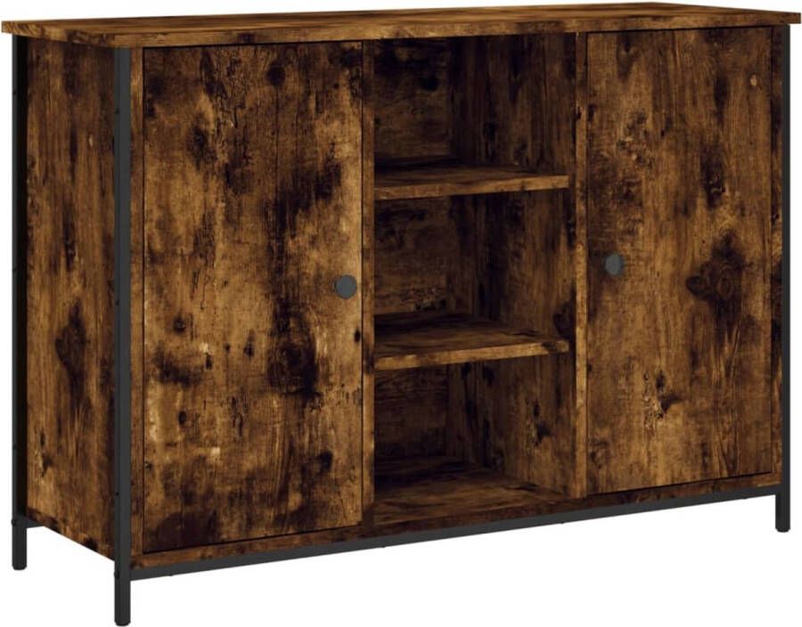 VidaXL -Dressoir-100x35x70-cm-bewerkt-hout-gerookt-eikenkleurig - Foto 3