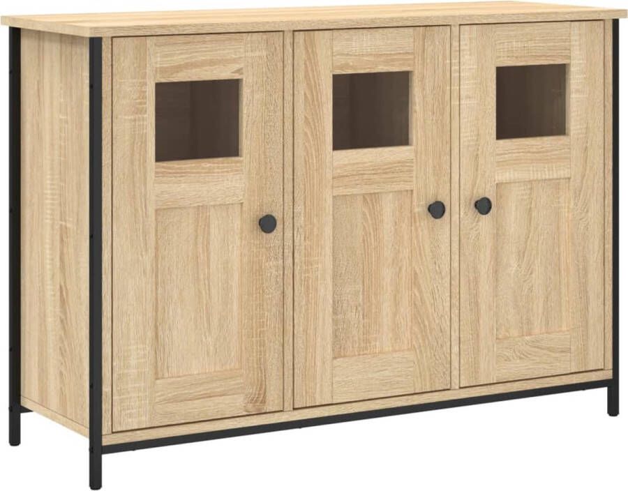 VidaXL -Dressoir-100x35x70-cm-bewerkt-hout-sonoma-eikenkleurig - Foto 3
