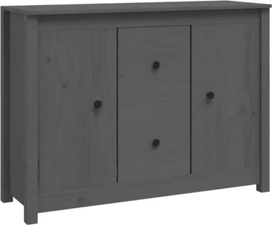 VidaXL -Dressoir-100x35x74-cm-massief-grenenhout-grijs - Foto 3