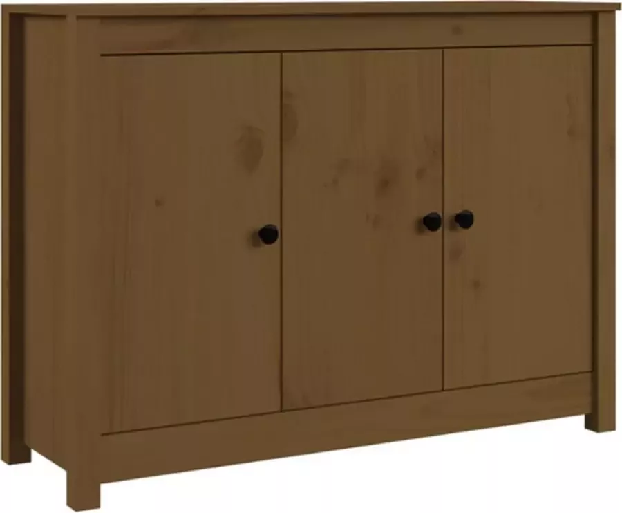 VidaXL -Dressoir-100x35x74-cm-massief-grenenhout-honingbruin - Foto 5