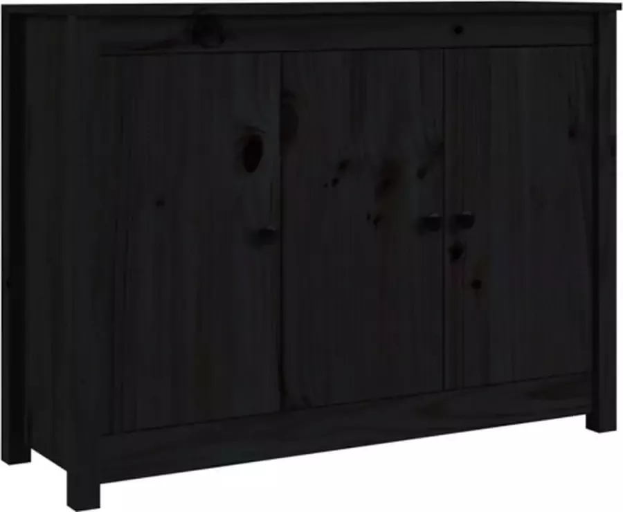 VidaXL -Dressoir-100x35x74-cm-massief-grenenhout-zwart - Foto 11