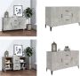 VidaXL Dressoir 100x36x60 cm bewerkt hout betongrijs Dressoir Dressoirs Kast Wandkast - Thumbnail 1