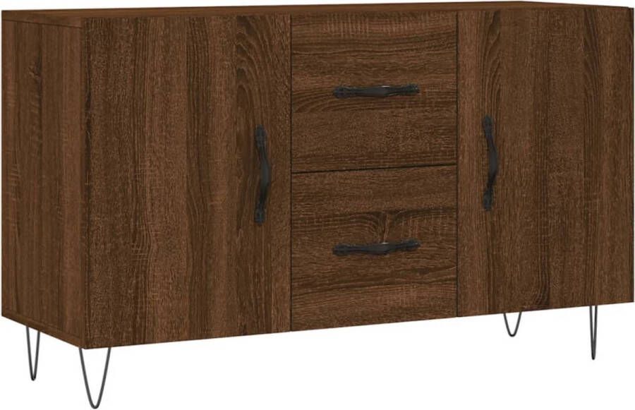 Prolenta Premium INFIORI Dressoir 100x36x60 cm bewerkt hout bruineikenkleurig - Foto 7