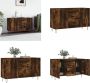 VidaXL Dressoir 100x36x60 cm bewerkt hout gerookt eikenkleurig Dressoir Dressoirs Kast Wandkast - Thumbnail 1