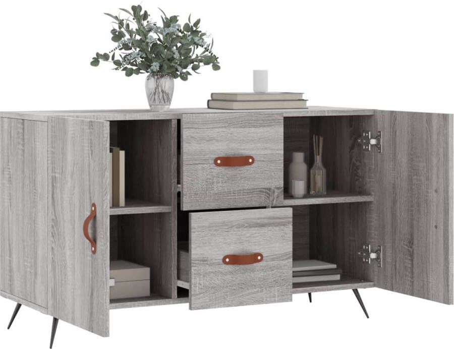 VidaXL -Dressoir-100x36x60-cm-bewerkt-hout-grijs-sonoma-eikenkleurig - Foto 5