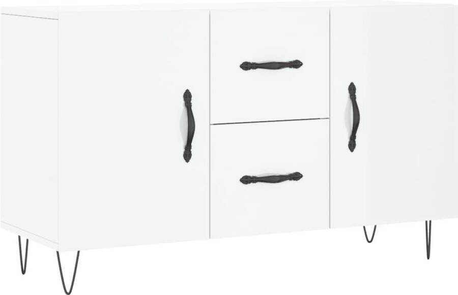 VidaXL -Dressoir-100x36x60-cm-bewerkt-hout-hoogglans-wit - Foto 8