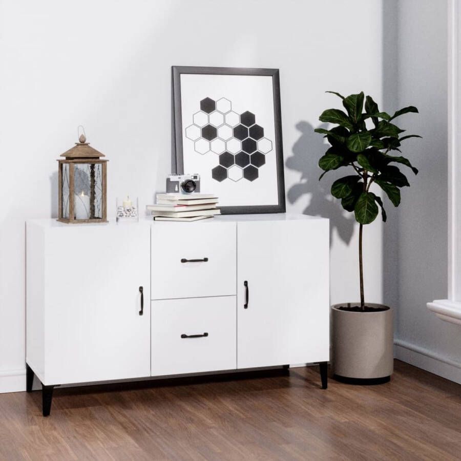 VidaXL -Dressoir-100x36x60-cm-bewerkt-hout-hoogglans-wit