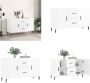 VidaXL Dressoir 100x36x60 cm bewerkt hout hoogglans wit Dressoir Dressoirs Kast Wandkast - Thumbnail 1