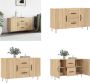 VidaXL Dressoir 100x36x60 cm bewerkt hout sonoma eikenkleurig Dressoir Dressoirs Kast Wandkast - Thumbnail 2