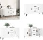 VidaXL Dressoir 100x36x60 cm bewerkt hout wit Dressoir Dressoirs Kast Wandkast - Thumbnail 1