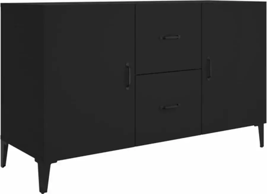 VidaXL -Dressoir-100x36x60-cm-bewerkt-hout-zwart - Foto 4