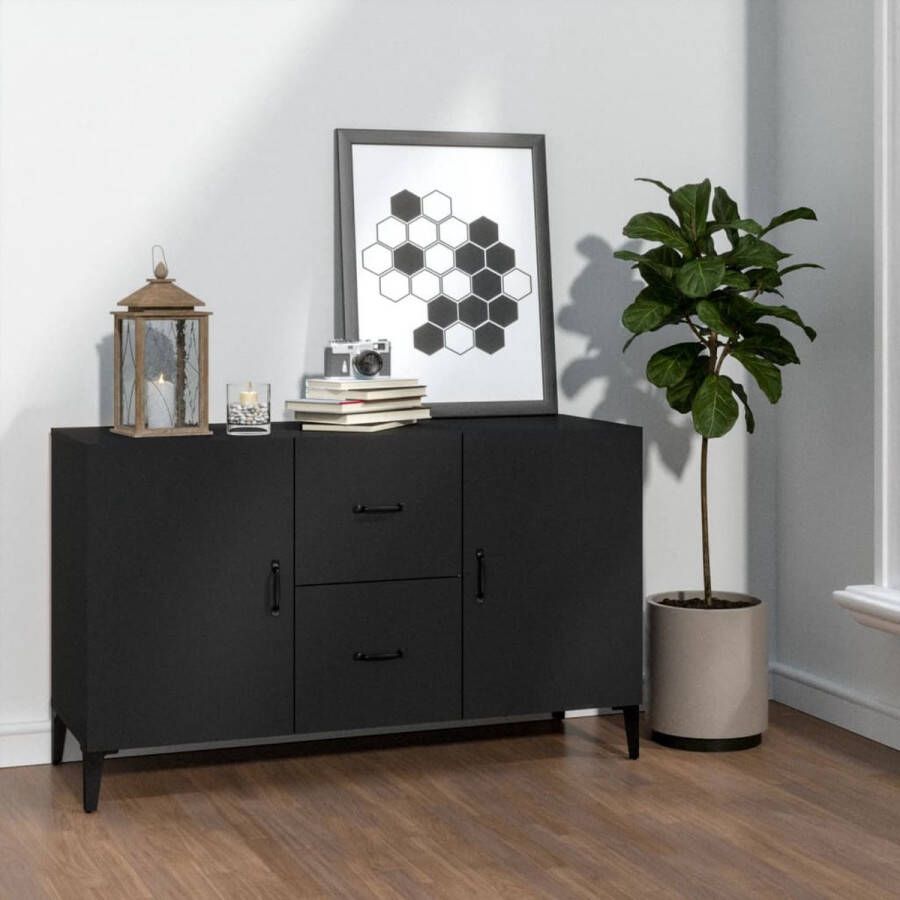 VidaXL -Dressoir-100x36x60-cm-bewerkt-hout-zwart