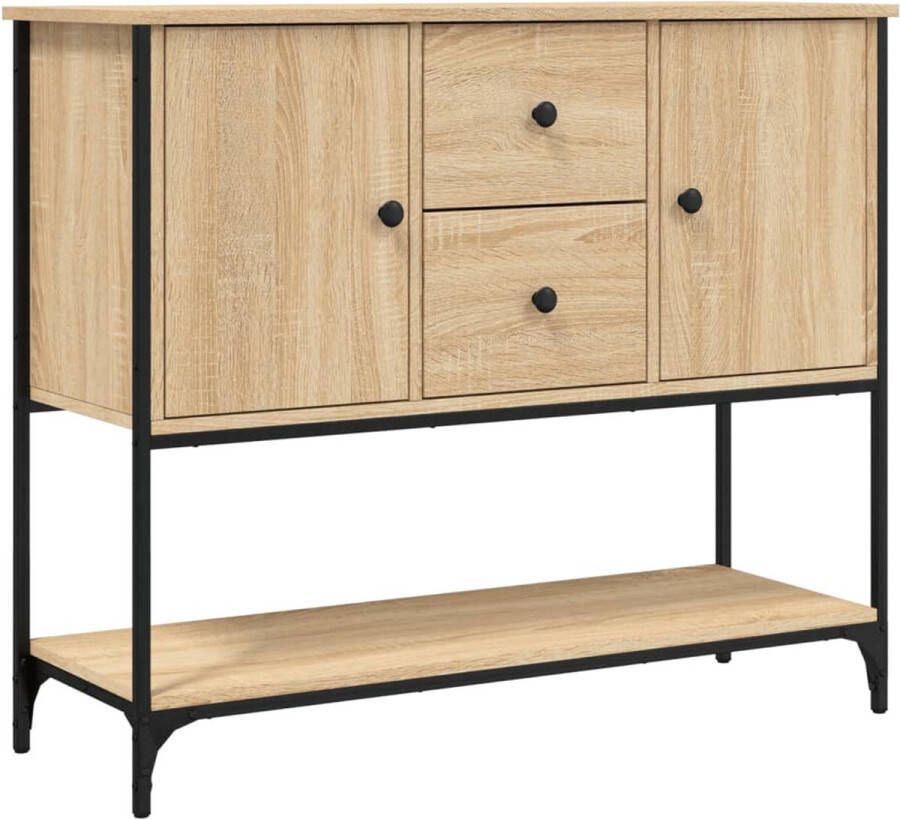 VidaXL -Dressoir-100x36x85-cm-bewerkt-hout-sonoma-eikenkleurig - Foto 3