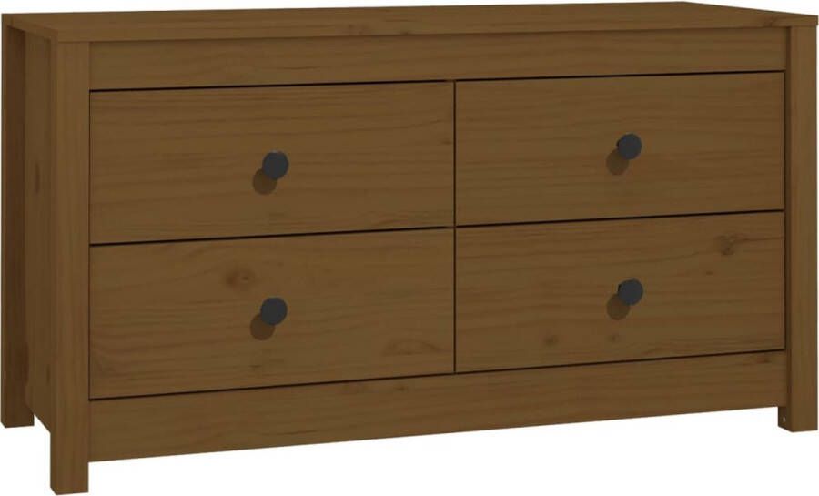VidaXL -Dressoir-100x40x54-cm-massief-grenenhout-honingbruin - Foto 2