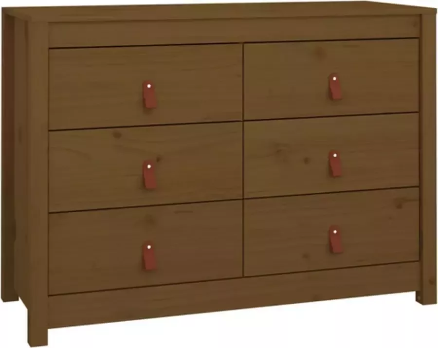 VidaXL -Dressoir-100x40x72-cm-massief-grenenhout-honingbruin - Foto 3