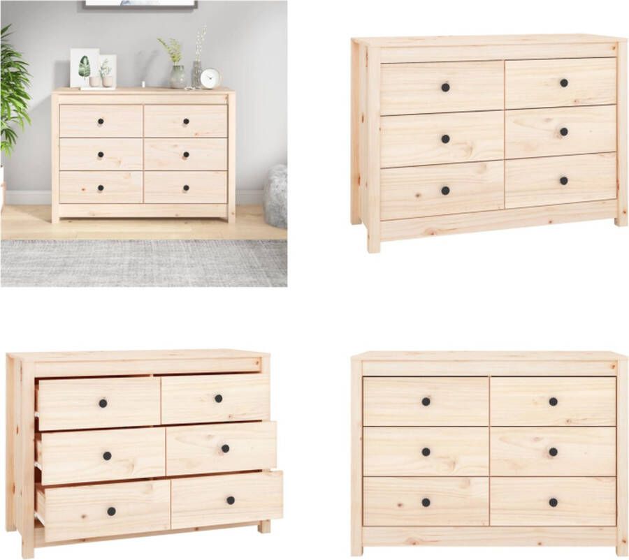 VidaXL Dressoir 100x40x72 cm massief grenenhout Wandkast Wandkasten Kast Buffetkast - Foto 2