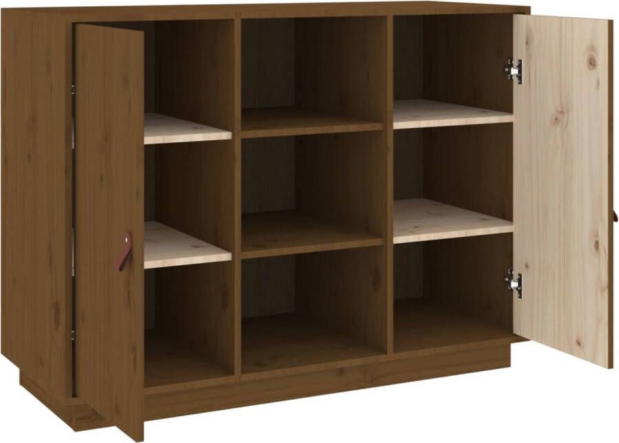 VidaXL -Dressoir-100x40x75-cm-massief-grenenhout-honingbruin - Foto 4