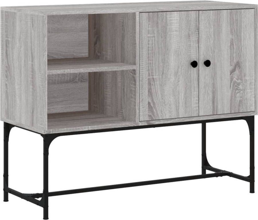 VidaXL -Dressoir-100x40x79 5-cm-bewerkt-hout-grijs-sonoma-eikenkleurig - Foto 2