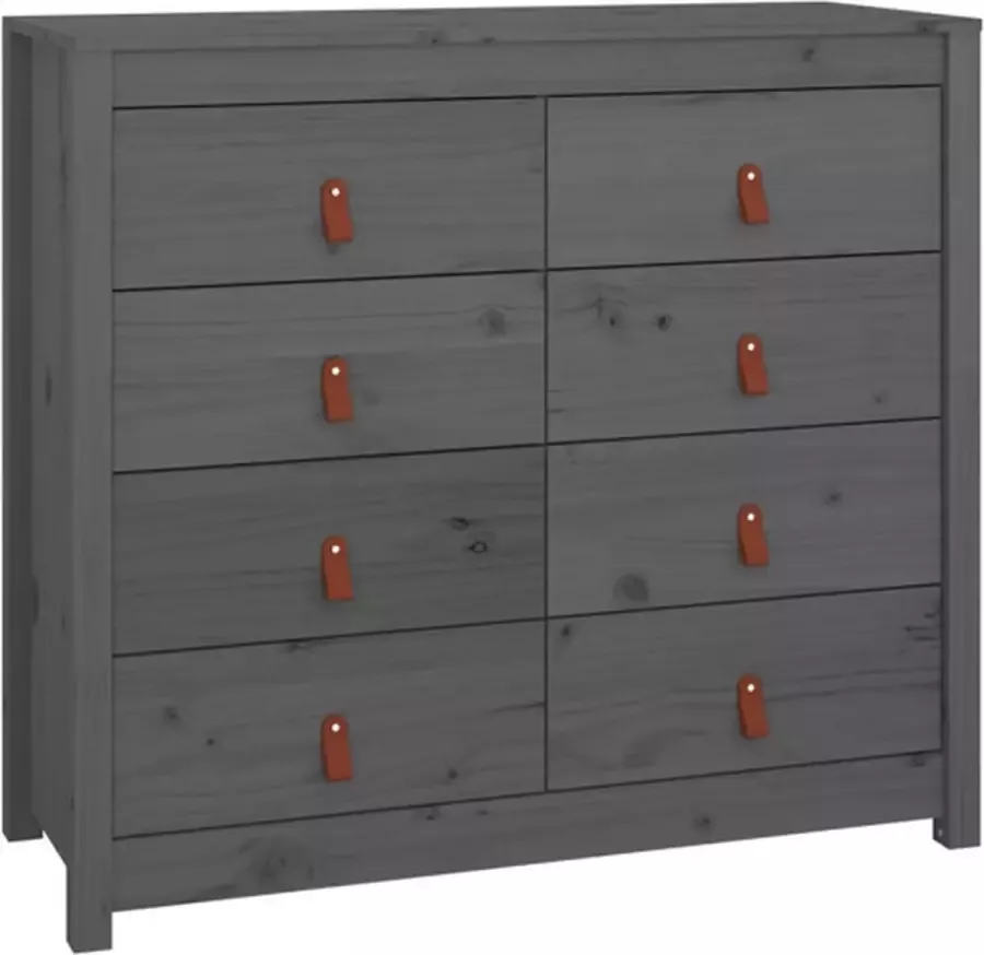 VidaXL -Dressoir-100x40x90-cm-massief-grenenhout-grijs - Foto 3