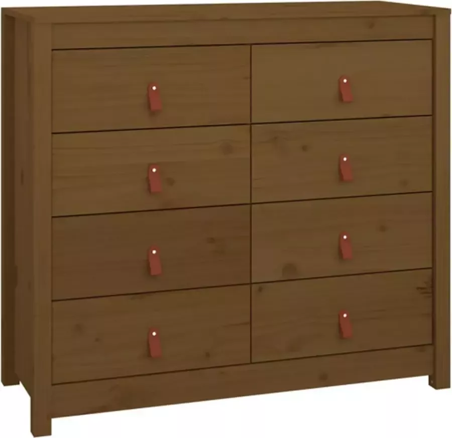 VidaXL -Dressoir-100x40x90-cm-massief-grenenhout-honingbruin - Foto 3