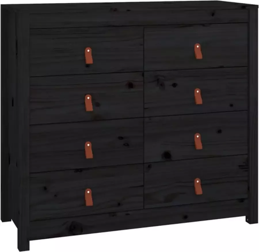 VidaXL -Dressoir-100x40x90-cm-massief-grenenhout-zwart - Foto 3
