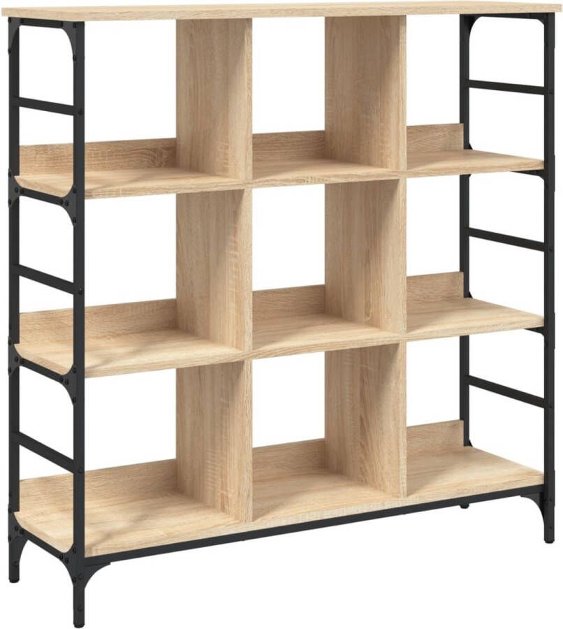 VidaXL Dressoir 102x32x103 5 cm bewerkt hout sonoma eikenkleurig