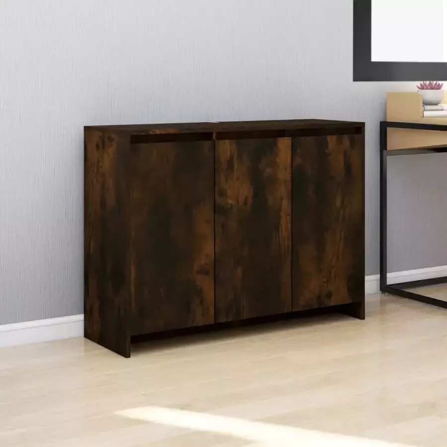 VidaXL Dressoir 102x33x75 cm spaanplaat smoked eiken