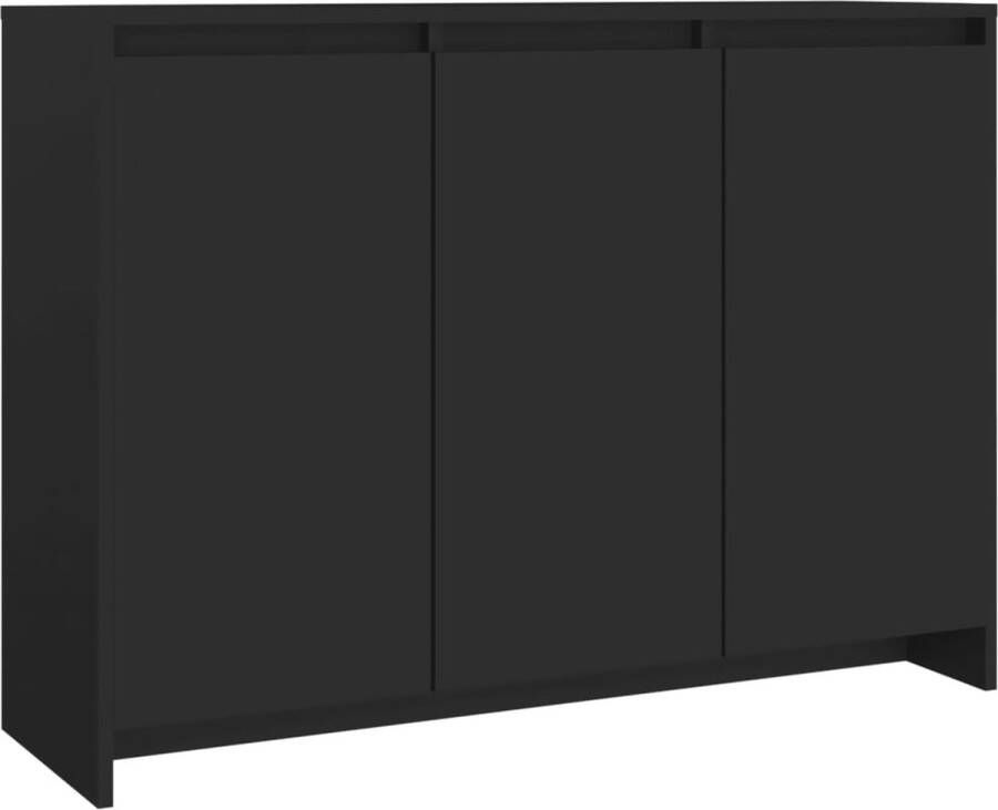 VidaXL Dressoir 102x33x75 cm Zwart Bewerkt Hout Dressoir Bijzettafel Salontafel Opbergkast Tv-meubel - Foto 3
