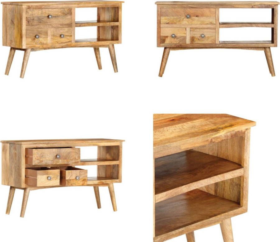 VidaXL Dressoir 102x35x61 cm massief mangohout Dressoir Dressoirs Tv Tafel Tv Tafels