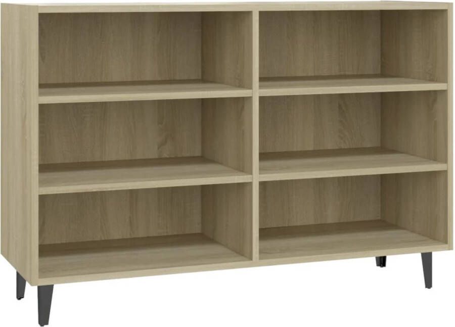 VIDAXL Dressoir 103 5x35x70 cm bewerkt hout sonoma eikenkleurig - Foto 3