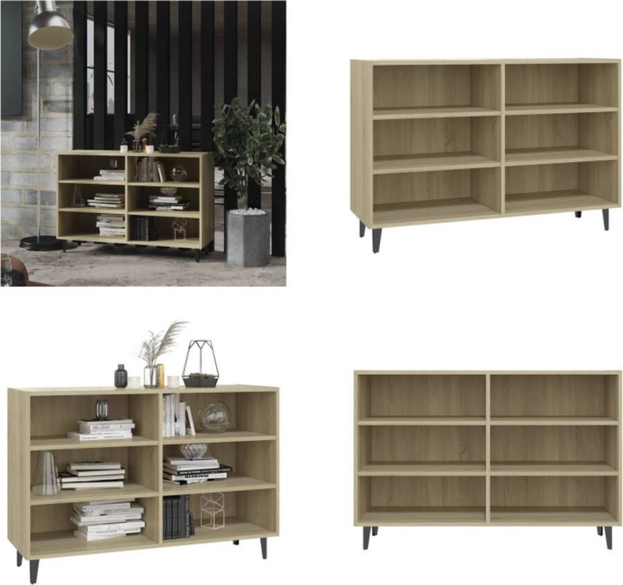 VidaXL Dressoir 103 5x35x70 cm bewerkt hout sonoma eikenkleurig Dressoir Dressoirs Kast Kasten