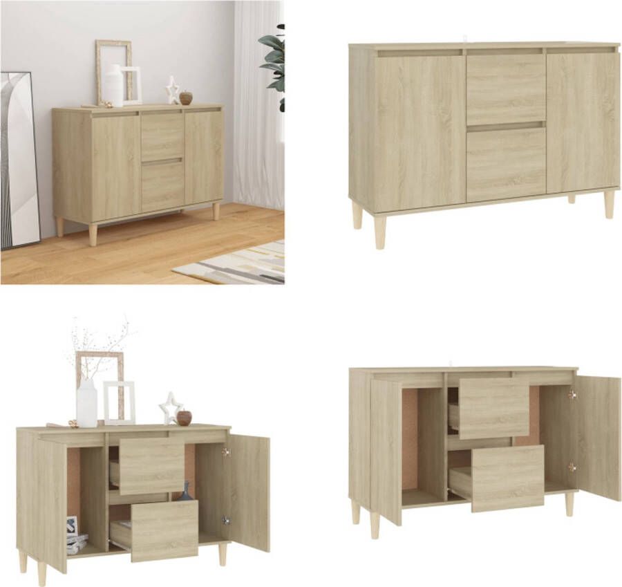 VidaXL Dressoir 103-5x35x70 cm spaanplaat sonoma eikenkleurig Dressoir Dressoirs Zijkast - Foto 2