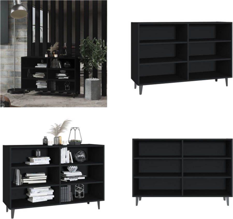 VidaXL Dressoir 103 5x35x70 cm bewerkt hout zwart Dressoir Dressoirs Kast Kasten