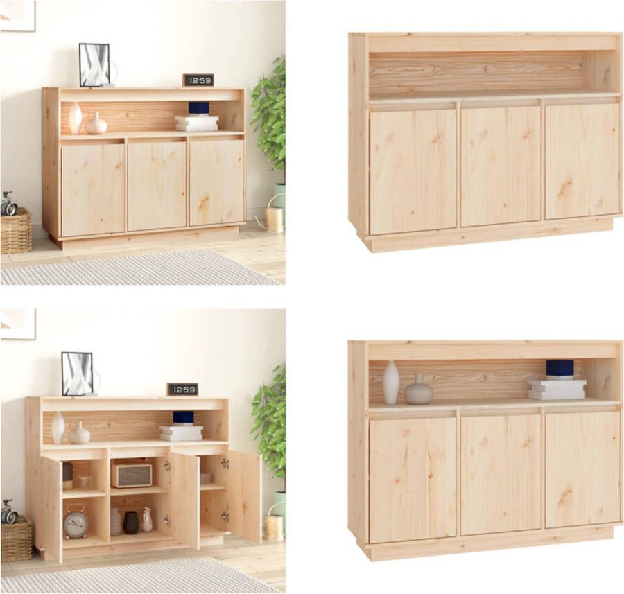 VidaXL Dressoir 104-5x34x80 cm massief grenenhout Dressoir Dressoirs Kast Wandkast - Foto 2