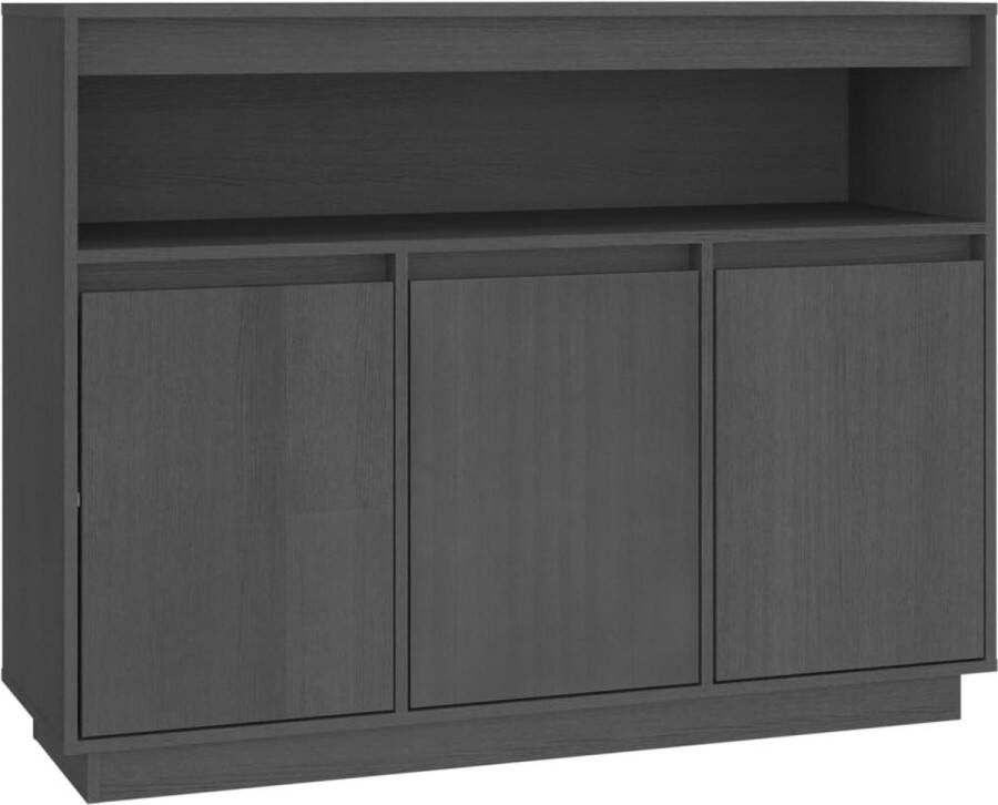 VidaXL -Dressoir-104 5x34x80-cm-massief-grenenhout-grijs