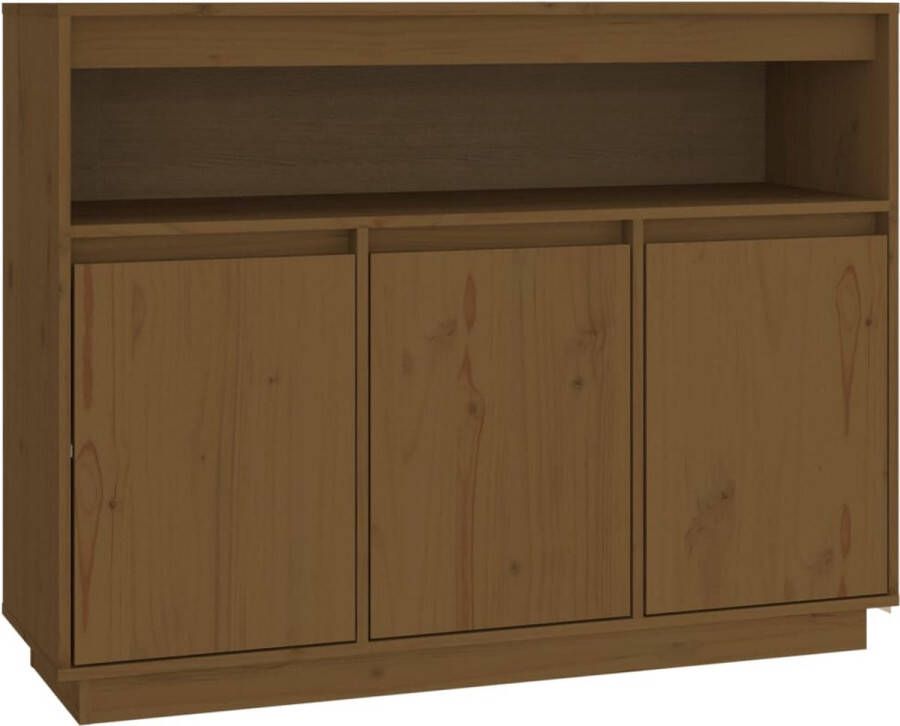 VidaXL -Dressoir-104 5x34x80-cm-massief-grenenhout-honingbruin - Foto 2