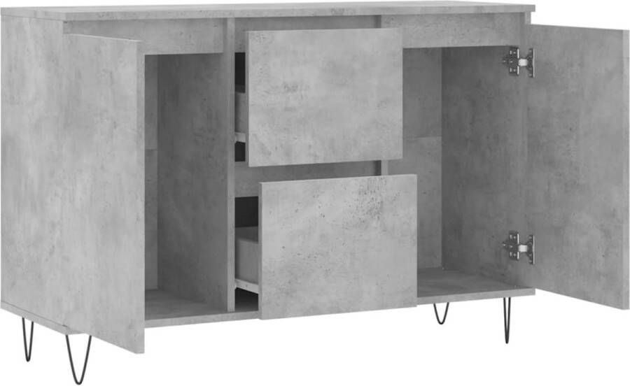 VidaXL -Dressoir-104x35x70-cm-bewerkt-hout-betongrijs - Foto 9