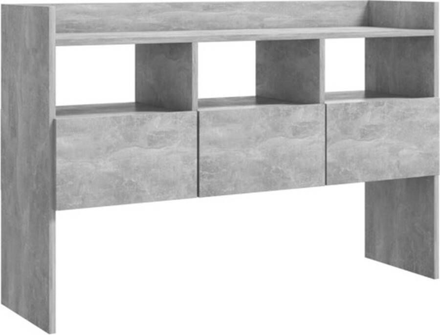 VidaXL -Dressoir-105x30x70-cm-bewerkt-hout-betongrijs - Foto 3