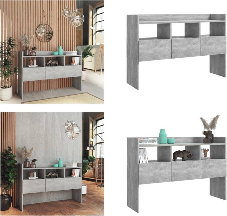 VidaXL Dressoir 105x30x70 cm bewerkt hout betongrijs Dressoir Dressoirs Kast Kasten