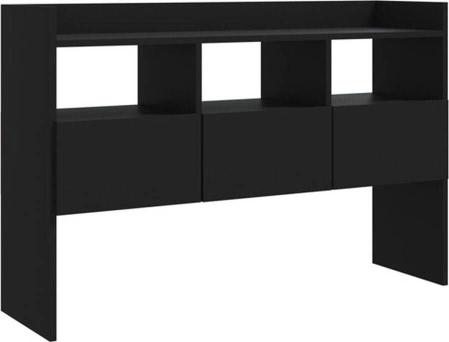 VidaXL Dressoir Zwart 105x30x70 cm Bewerkt hout Dressoir Zwarte Dressoir Modern Dressoir Tv Stand Salontafel - Foto 2