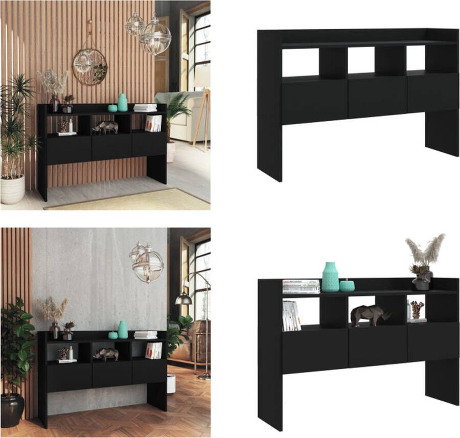 VidaXL Dressoir 105x30x70 cm bewerkt hout zwart Dressoir Dressoirs Kast Kasten